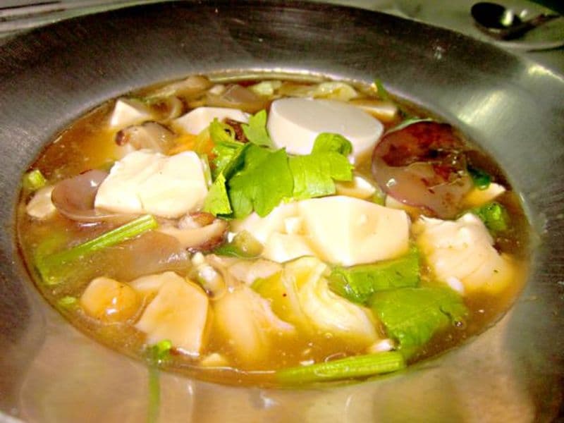 Bean Curd (tofu) and Vegetable Hot Pot