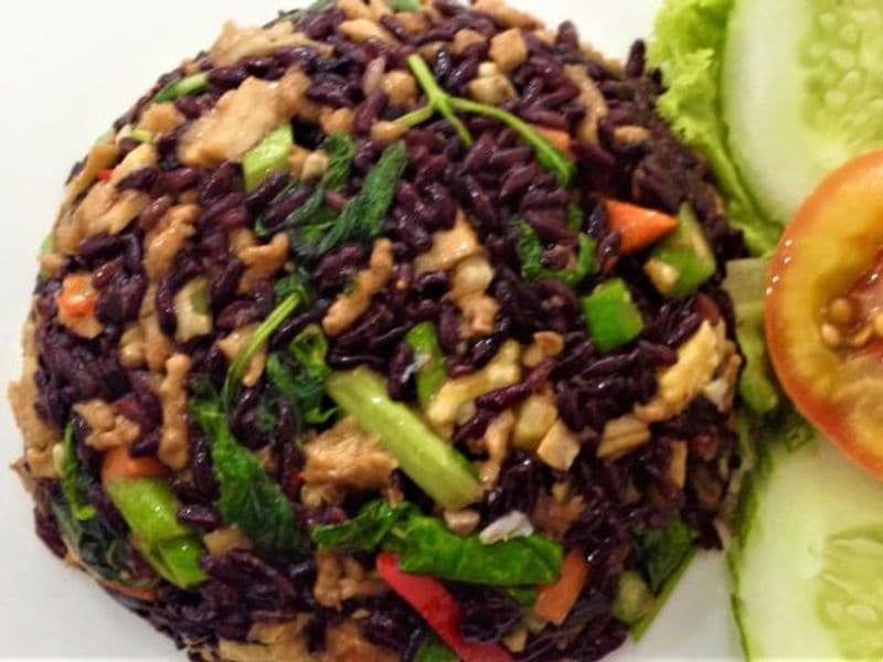 Fried Black Rice
