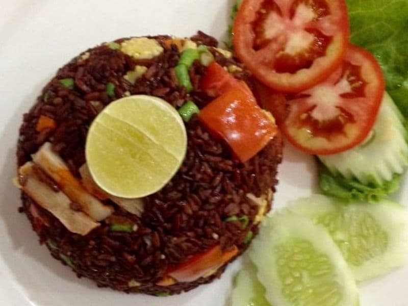 Green Curry Tempeh with Black Rice
